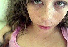 Sweet step sister fantasy roleplay ends in cum mouth