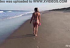 Blonde Girl Fucks Her Fan Hard on the Beach in Doggystyle