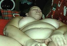 Milf squirts with two huge dildos