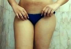 Desi girl fingers herself in bathroom with dirty Hindi talk