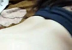 horny babe gives pussy to father in law, talking to boyfriend on phone.