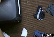 miley may enjoys a rough riding session on a big cock