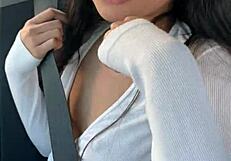 Petite Asian Teen Avery Black Fucked in Car POV.