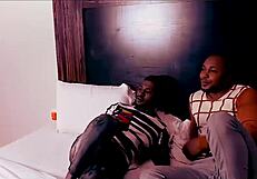 Creamie feels excited as she watches her friend get fucked by two big black cocks