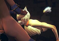 Young fox sucking futanari dicks till they burst 😜