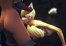 Young fox sucking futanari dicks till they burst 😜