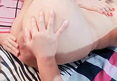 Clit Licking Under Her Strong Orgasm in Close-Up Action