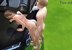 3D - YOUNG 18+ ANAL IN THE CAR