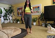 Dagfs - Latina Babe Sucks Cock with Skill After Yoga Session