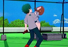 Ochako Uraraka and Izuku Midoriya have intense sex in My Hero Academia hentai