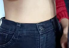 Spanking Natural Tits with Belt