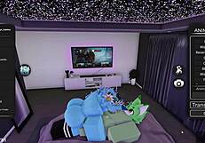 Furry Gay Character Enjoys Oral Sex in Roblox