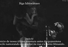 Casual wife shows off on street with voyeur filming