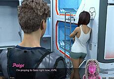 Stranded in space, planning a wild threesome with the bisexual girl next door!