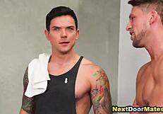 gay hunk says, 'come in for your job interview, i'll give you a special oiled massage'