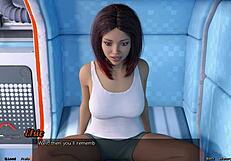 Stranded in space, planning a wild threesome with the bisexual girl next door!