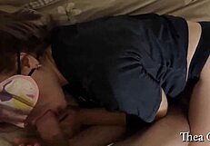 young 18 year old deepthroat slut sucks big cock and gives creampie