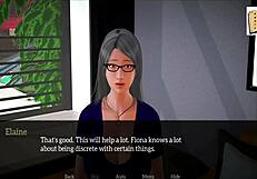 Mature MILF with big tits and ass engages in erotic hentai sex in cartoon.