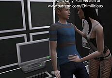 wild threesome with my girlfriend and her sexy stepmom