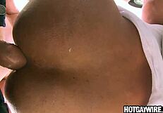 ब्लैक ठग को ब्लॉन्ड लड़के से स्टीमी एक्शन में फक किया जाता है