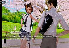 Exploring the academy in this anime game adventure.