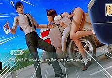 Exploring the academy in this anime game adventure.