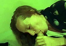 Fucked In Mouth Getting Mouthful Of Cum On Bed