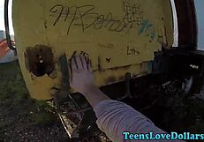 newbie teen in public reality scene