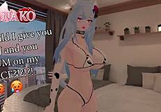 I Cosplay As Ganyu And Beg You To Cum All Over My Pretty Face And Tongue Catgirl Cowkini