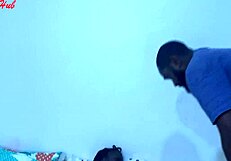 damn, how’s this hot black girl takin’ that huge black cock in the garage?