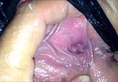 glistening wet amateur enjoys close-up fingering