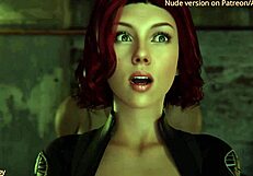 black widow adventures in 3d cartoon pov