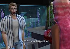 nicki m rides cock of lucky fan in 3d hentai