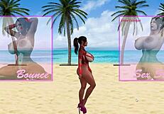 Lacey plays with big tits and toys during workout