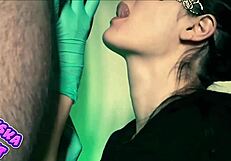 Mysterious Masked Russian Babe Receiving Oral Cumshot In Mouth