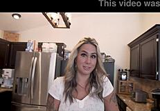 Hey, this hot blonde step aunt is teaching me all about sex ed with her big ass.