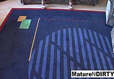 Glasses babe masturbates and sucks cock intensely.