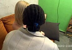 loirinha gostosa enjoying time with a big black guy in a fun way