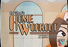 eri-chan's intense home workout session