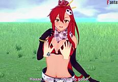 yoko littner in an intimate scene from tengen toppa gurren lagann, pov version available on fantasy sites.