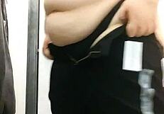 Oh no, caught undressing in public changing room