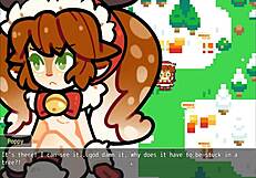 total nc christmas hentai game ep 1 with poppy from lol in festive parody