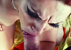 Milf Delivers Sloppy Pov Blowjob for Huge Cock!