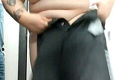 Oh no, caught undressing in public changing room