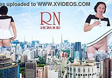 Wow! Giant Lady Without Panties Struts Through City Like King Kong!