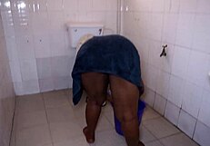 Beautiful horny black girl asks, Want to dive into my muff?