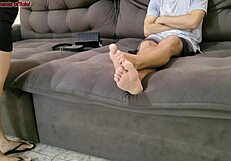 My cuckold gets rock hard hearing my boss banged my tight curvy ass