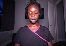 I fucked my ebony nurse with a big black cock