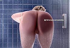 Busty Bbw Milf Landlady Evelyn Catches Tenant Masturbating In Shower!