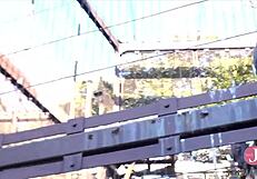 On all fours sucking cock hard with a vacuum deep-throat and tit-job